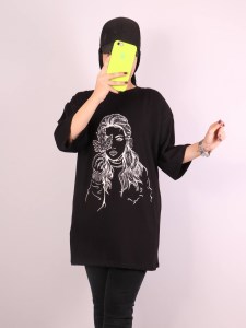 تیشرت لش (دختر و برگ چنار مرواریدی)