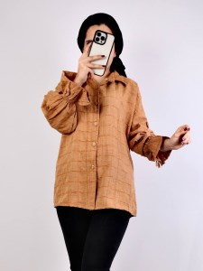 شومیز مانتویی (آستین عروسکی-4طرح خانه)