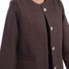 قهوه ای تیره-کت کرپ ژاکارد (طرح D)