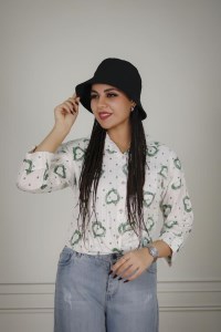 شومیز مانتویی طرح دار